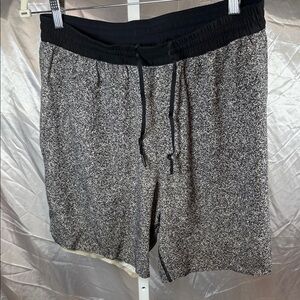 lululemon athletica Black and Gray Men's Flat Front Shorts
